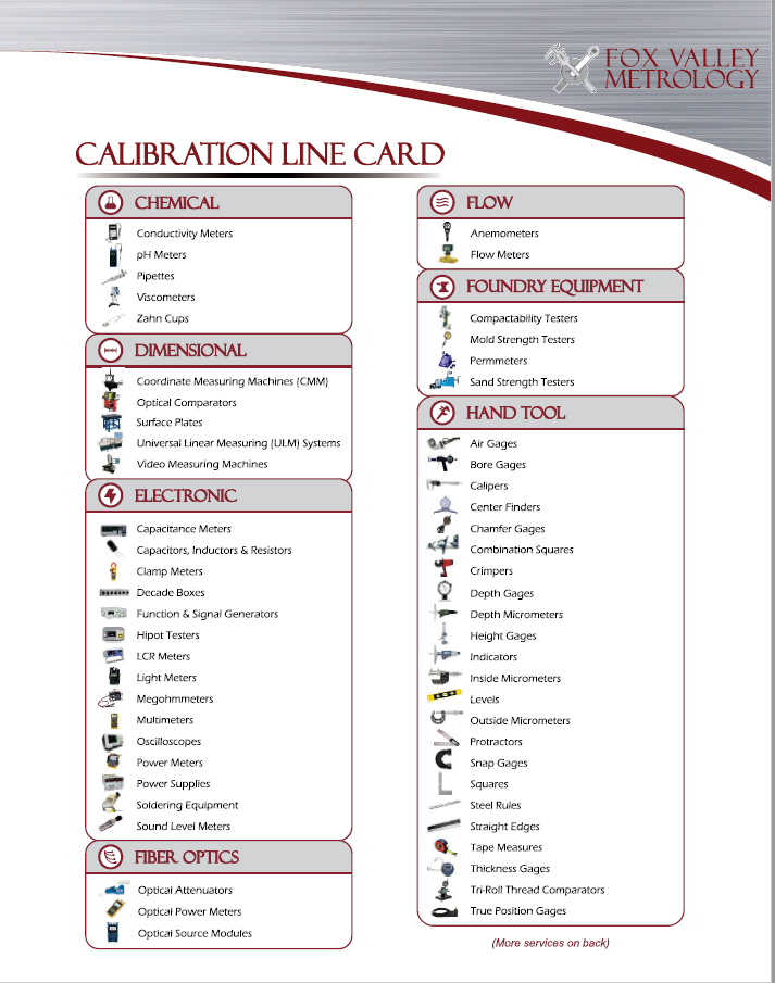 Calibration Line Card