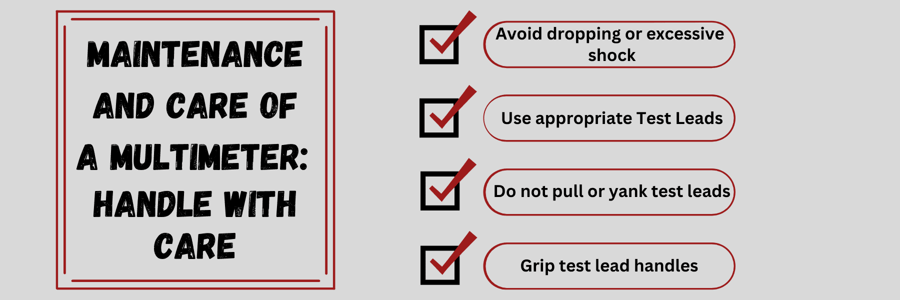 Care and Maintenance of Multimeters - Handle The Multimeter With Care